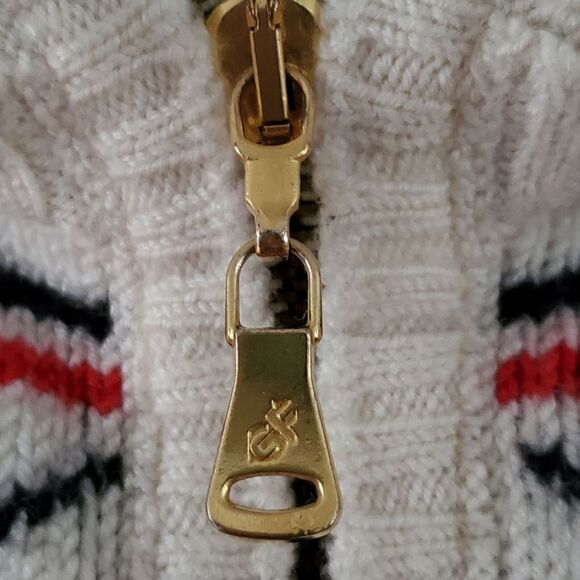 Gianfranco Ferré Vintage Fair Isle Aztec Heavyweight Hooded Full Zip Sweater - Picture 8 of 16